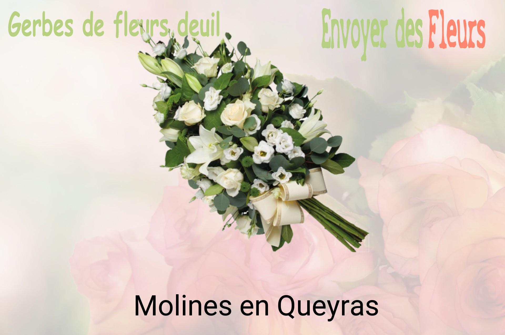 Gerbe de fleurs de deuil livrée à Molines-en-Queyras